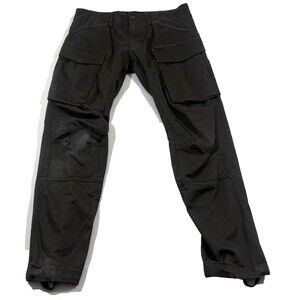 G-Star Raw Rovic 3D Black Tapered Cargo Pocket Rave Utility Trousers Pants Sz 33
